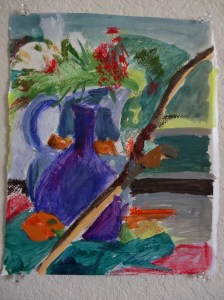 still life with acrylic skins